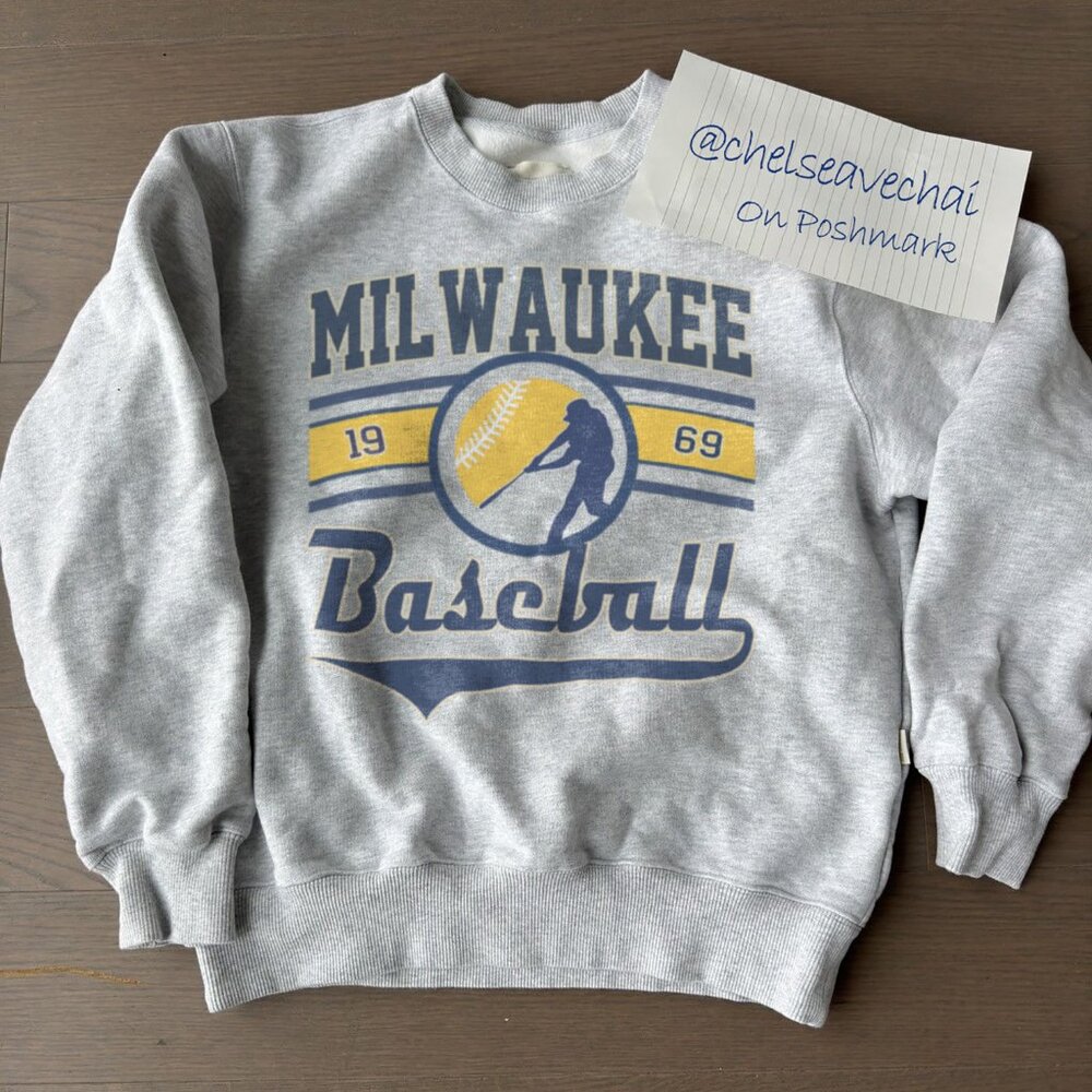 Vintage Milwaukee Brewer Crewneck Sweatshirt, Retro Brewers EST 1969 Shirt tee